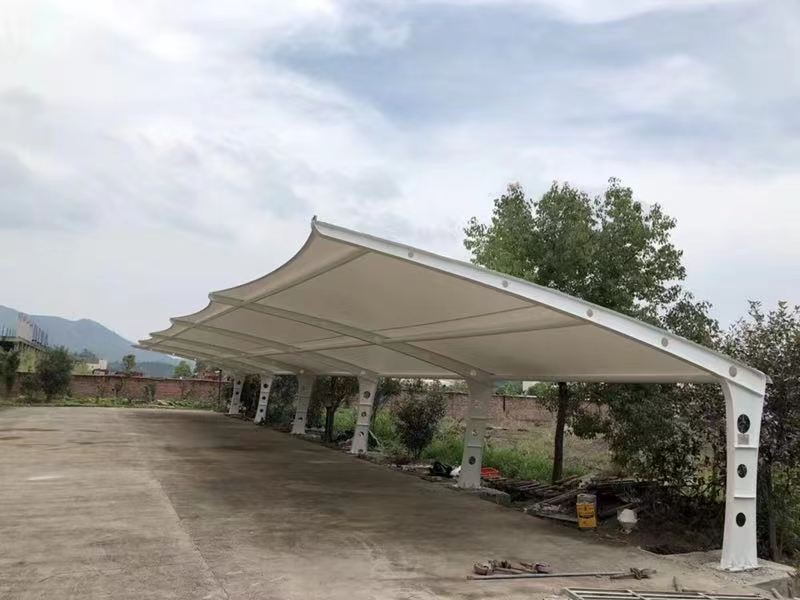 2026邗江区学校膜结构自行车棚工程，耐腐蚀膜结构厂家施工-3